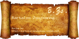 Bartalos Zsuzsanna névjegykártya