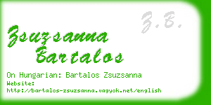 zsuzsanna bartalos business card